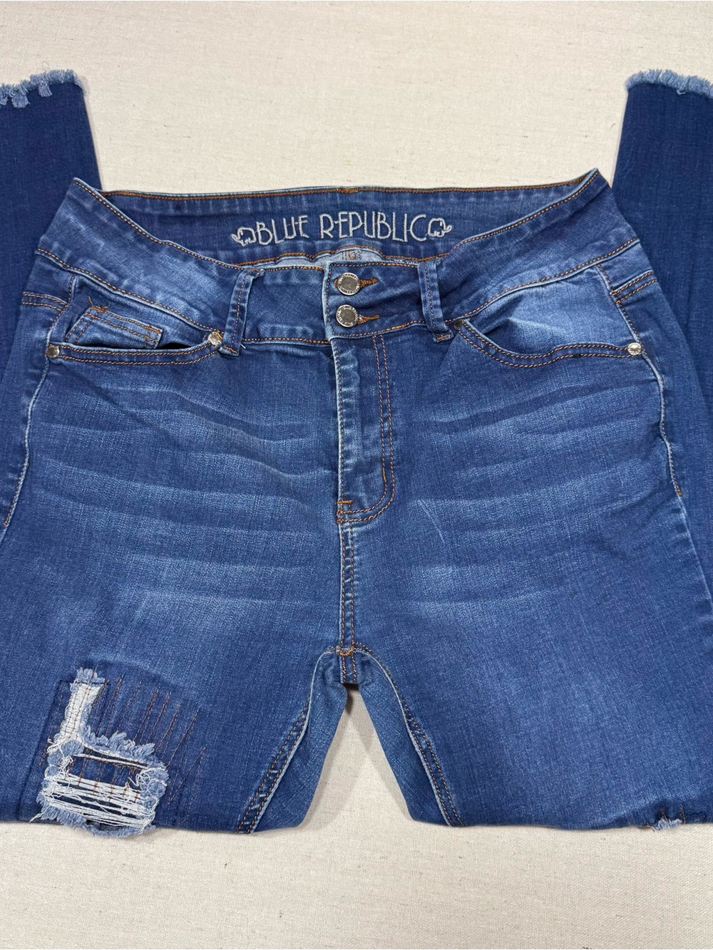 Blue Republic Stretch - Distressed Women's Jeans - Size 14